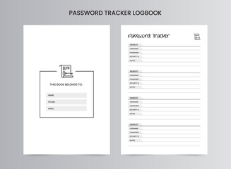 Password Tracker Logbook KDP Interior