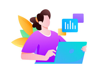 Business work character flat vector concept operation illustration
