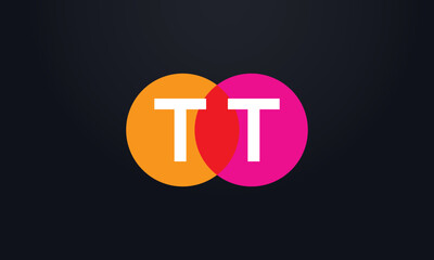 Obraz premium Multi Color Circle logo and colourful circle monogram vector and multiple colorful logo design icon vector with colourful group letters symbol