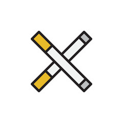 no smoking outline icon. Elements of smoking activities illustration icon. Signs and symbols can be used for web, logo, mobile app, UI, UX