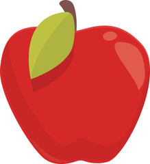 Polish red apple icon cartoon vector. Poland food. Culture food