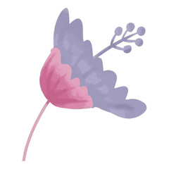 flower watercolor vector element