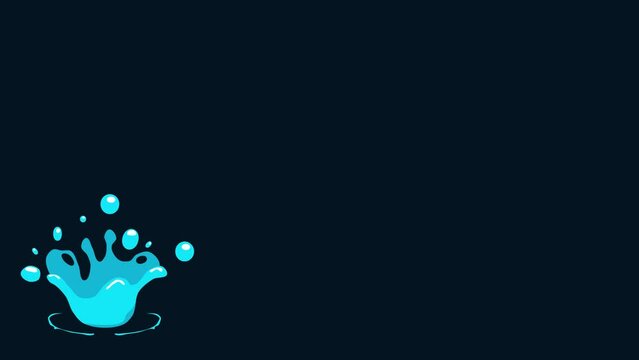 Water drop going into water, water drop effect