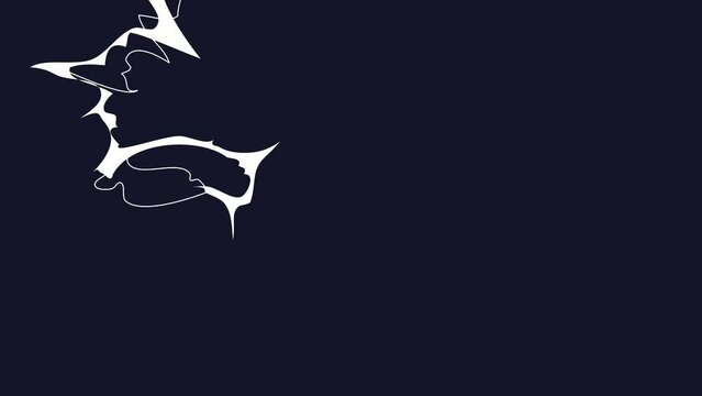 Thunder effect, in the black background