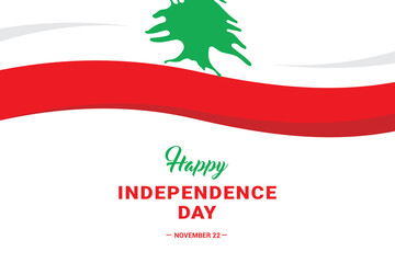 Fototapeta na wymiar Lebanon Independence Day. Vector Illustration. The illustration is suitable for banners, flyers, stickers, cards, etc.