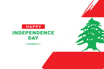 Lebanon Independence Day. Vector Illustration. The illustration is suitable for banners, flyers, stickers, cards, etc.