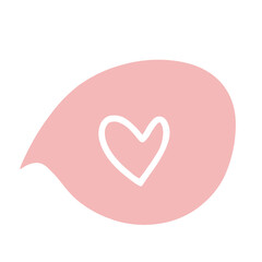 Valentine Doodle Heart love Quote bubble 
