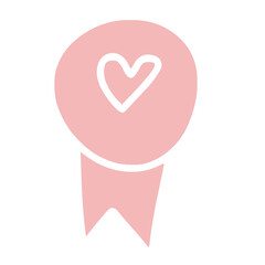 Valentine Doodle Heart medal 