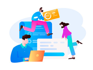 Business work character flat vector concept operation illustration
