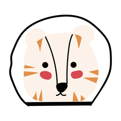 cute dog astronaut childish hand drawn illustration