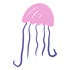 cute jellyfish hand drawn element