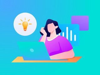 Business work character flat vector concept operation illustration
