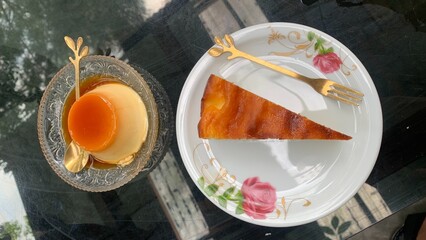 desert food served on the table