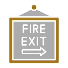 Fire Exit Icon Style