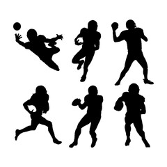 Silhouette of sports american football