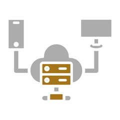 Cloud Computing Icon Style