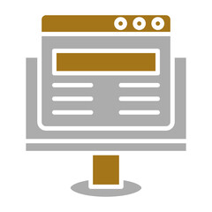 Fototapeta premium Computer Website Icon Style