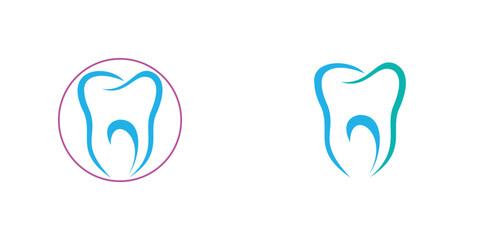 Modern dental logo design on behance premium vector