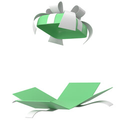 Opened Gift Box. 3D gift box. Open gift box.