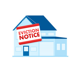 Eviction Notice Form. Notice to vacate form eviction credit. Vector stock illustration.