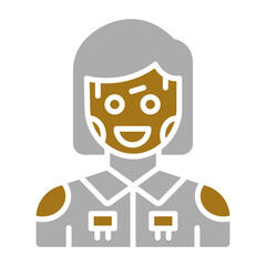 Humanoid Robot Icon Style