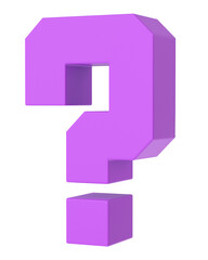 Question mark sign. 3D question mark.