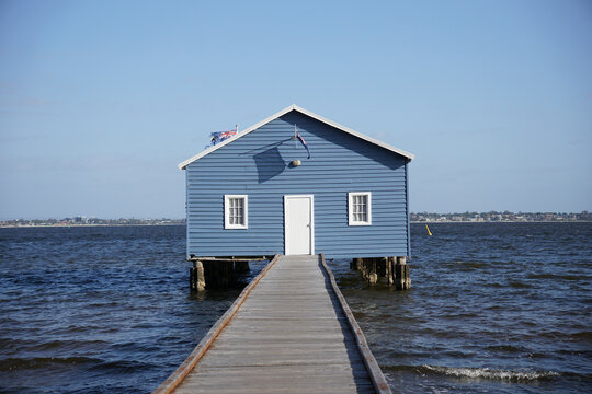 Blue Boat House In Perth