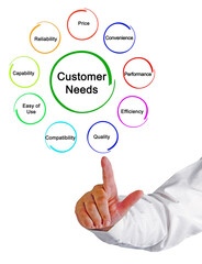 man Presenting Eight Customer Needs