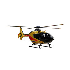 Fototapeta na wymiar yellow helicopter isolated