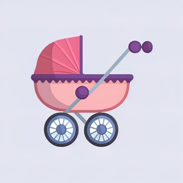 baby carriage cartoon icon. Family icons universal for web and mobile