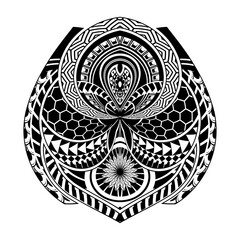 Abstract polynesian tattoo ethnic circle design