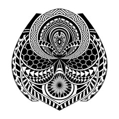 Abstract polynesian tattoo ethnic circle design