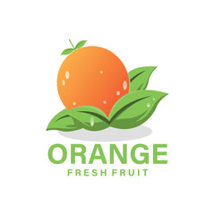 orange fruit logo. orange fruit icon vector