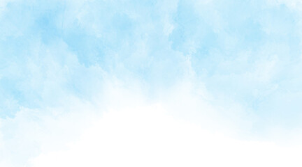 Blue white watercolor background, color splashing, Watercolor abstract wet hand drawn for wallpaper, card greeting, poster, design, cover, invitation.