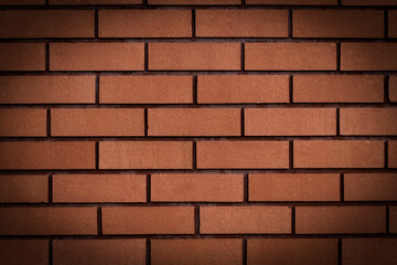 Red brick wall with shadow texture can be use as background