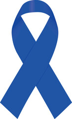 vector file of blue awareness ribbon for peace