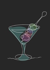 cocktail with lime and cherry