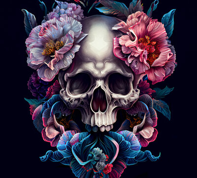Skull Flower Images – Browse 146,437 Stock Photos, Vectors, and Video