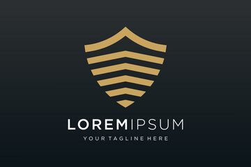 Creative Shield logo and icons set. Vector logo design template.