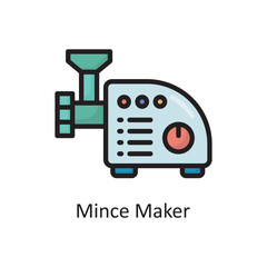 Mince Maker Vector Filled Outline Icon Design illustration. Housekeeping Symbol on White background EPS 10 File