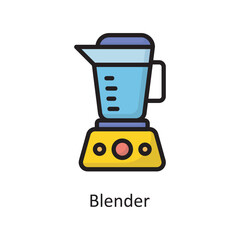 Blender Vector Filled Outline Icon Design illustration. Housekeeping Symbol on White background EPS 10 File