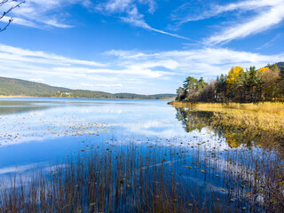 Abant Lake and autumn landscape. Abant National Park - Bolu, Turkey