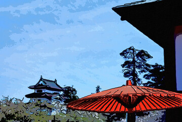 Fototapeta na wymiar temple in Kyoto, Japan