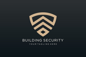 Creative Shield logo and icons set. Vector logo design template.