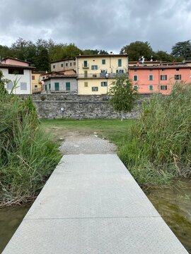 Vista dal fiume Bidente di Santa Sofia, Emilia Romagna, Italy