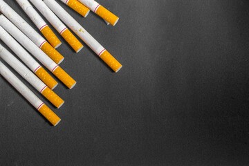 Background with cigarettes and copy space