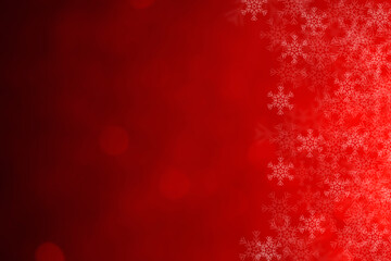 Red Christmas background with snowflakes
