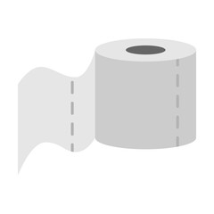 Toilet paper roll vector illustration isolated on white background. Hygiene, toiletry concept