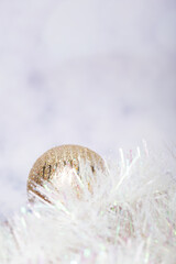 christmas ball on snow