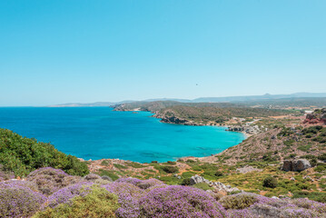 erimoupolis beach, crete island, greece: beautiful sandy coast with natural environment near the cretan city of Sitia 
